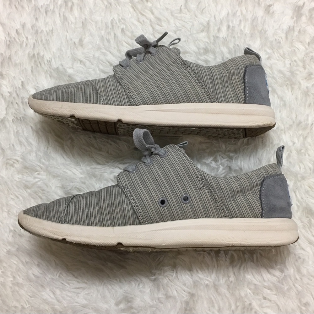 ❌SOLD❌ Toms Light Gray Stripe Del Ray Sneaker - Picture 4 of 8